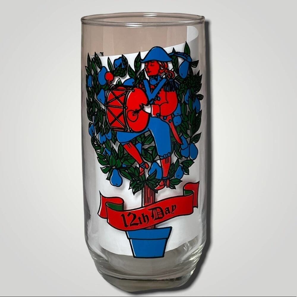 VINTAGE Brockway 12 Days Of Christmas 12th Day Replacement Glassware Drinking